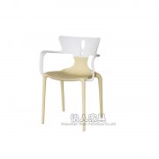 塑胶椅/黄白拼接塑胶椅