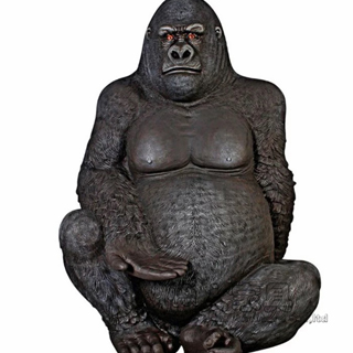 玻璃钢猩猩动物大型雕塑